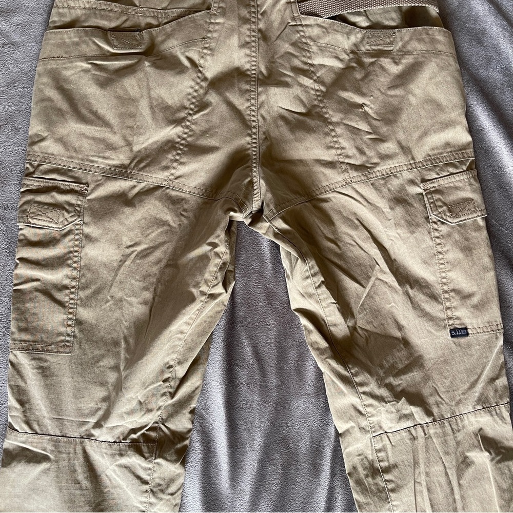 5.11 Tactical Tan Cargo Pants with Durable Design - Picture 8 of 13